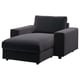 VIMLE sectionele bank, grijs, fluwelen bekleding, l-vorm, met opbergruimte.