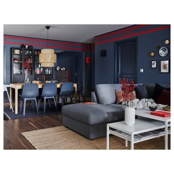 Vimle Hoekbank 4 Zits Met Open Eind Gunnared Middengrijs Ikea