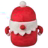 Santa hoed pluche speelgoed, rood met witte bies, zacht materiaal, ronde vorm, feestelijk ontwerp.