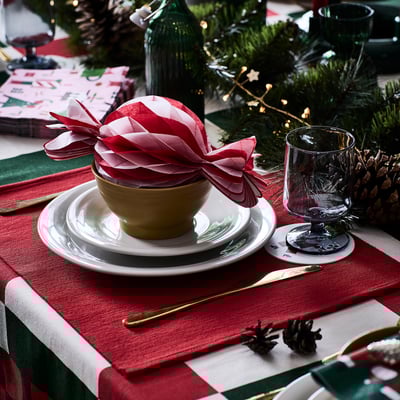 VINTERFINT Placemat, rood, 45x35 cm