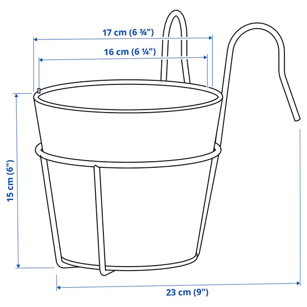 Illustratie met afmetingen voor het product: VITLÖK.