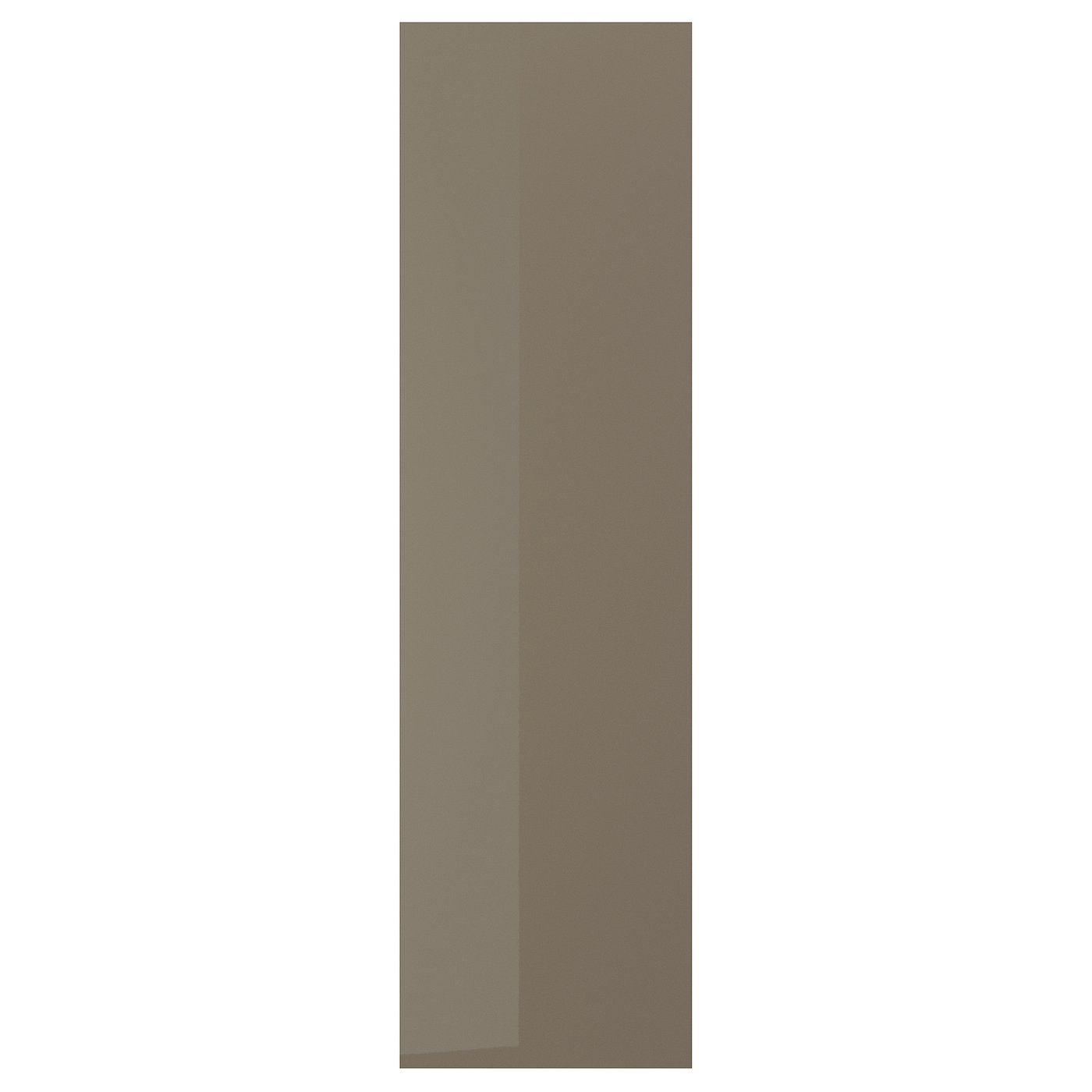 VOXTORP Bedekkingspaneel hoogglans donker grijsbruin 62x220 cm