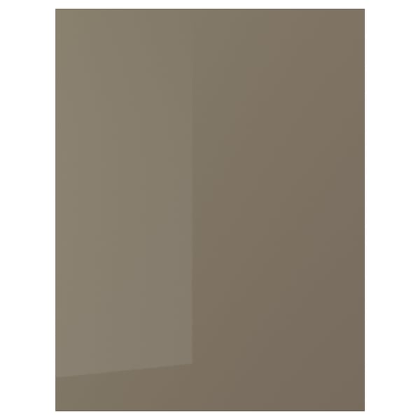 VOXTORP lade in beige-bruin, hoogglans folie, rechthoekig, eenvoudig design.