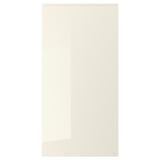 Een strakke, beige hoogglans kastdeur met geïntegreerde handgrepen, onderdeel van de VOXTORP collectie.