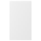 VOXTORP mat witte deur, strak minimalistisch design met geïntegreerde handgrepen.