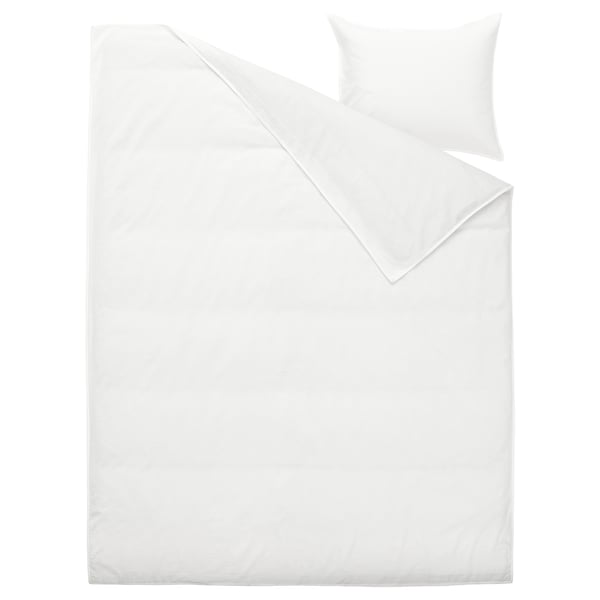 ÄNGSLILJA Duvet cover and pillowcase, white, 150x220/50x60 cm