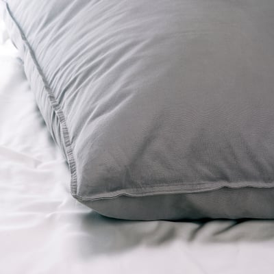 ÄNGSLILJA Pillowcase, grey, 70x100 cm