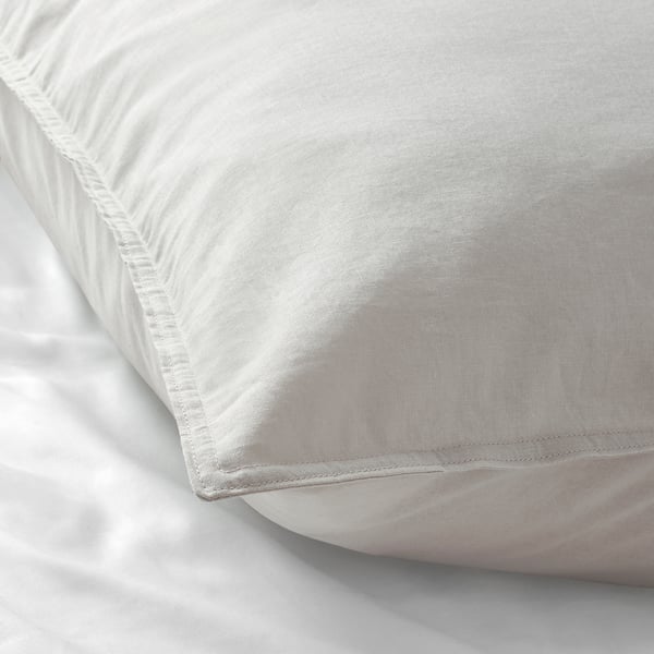ÄNGSLILJA Pillowcase, light grey/beige, 70x100 cm