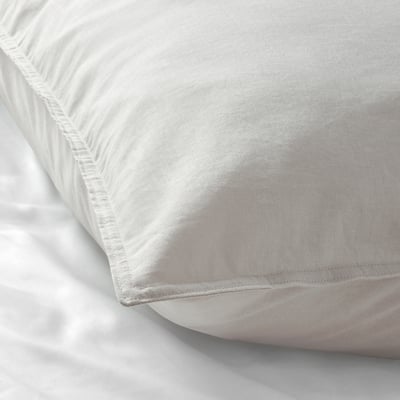 ÄNGSLILJA Pillowcase, light grey/beige, 70x100 cm