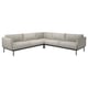 Option: ÄPPLARYD Corner sofa, 4-seat, Lejde light grey