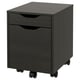 ALEX Drawer unit on castors, black-brown/black, 36x50 cm