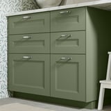 AXSTAD Drawer front, grey-green, 60x20 cm