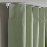BENGTA Block-out curtain, 1 piece, green/with heading tape, 210x250 cm