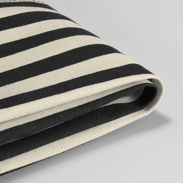 BERGMUND Chair cover, long, black/white