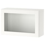 BESTÅ Shelf unit with glass door, white/Ostvik white, 60x22x38 cm