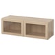 BESTÅ Shelf unit with glass doors, white stained oak effect/Sindvik white stained oak eff clear glass, 120x42x38 cm