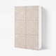 BESTÅ Storage combination with doors, white Bergsviken/beige marble effect, 120x42x193 cm