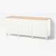 BESTÅ Storage combination with doors, white/Lappviken/Stubbarp white, 180x42x76 cm