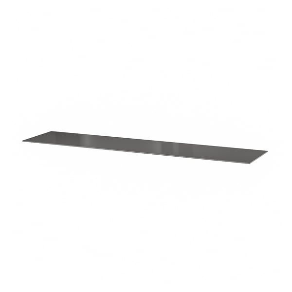 BESTÅ Top panel, glass dark grey, 180x40 cm