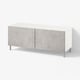 BESTÅ TV bench with doors, white/Kallviken/Ösarp light grey, 120x42x48 cm