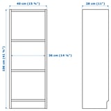 BILLY Bookcase, white, 40x28x106 cm