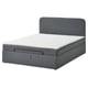 Option: BLÅFJÄLLET Ottoman divan bed, medium firm/Kabusa dark grey, 140x200 cm