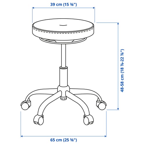 Illustration with measurements for the product: BLYKOBB.
