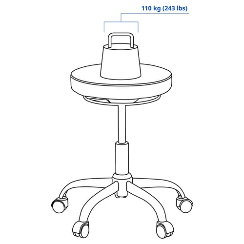 Illustration with measurements for the product: BLYKOBB.