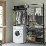 BOAXEL Laundry combination, anthracite, 165x40x201 cm