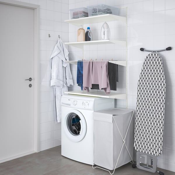 BOAXEL Laundry combination, white, 82x40x201 cm