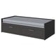 BRIMNES Day-bed w 2 drawers/2 mattresses, black/Ågotnes firm, 80x200 cm