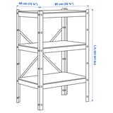 BROR Shelving unit, black/wood, 85x40x110 cm