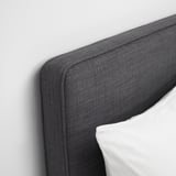 DUNVIK Divan bed, Valevåg medium firm/Nordberget Skiftebo dark grey, 140x200 cm