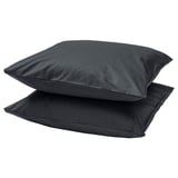DVALA Pillowcase, black, 50x60 cm