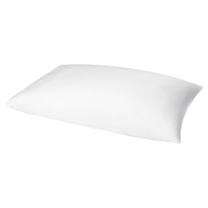 White DVALA pillowcase, made from 100% cotton, rectangular shape, smooth design.