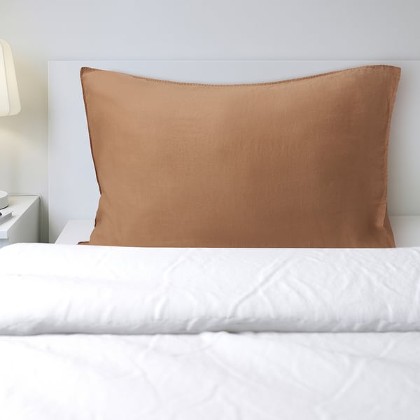 DYTÅG Pillowcase, dark beige, 70x100 cm