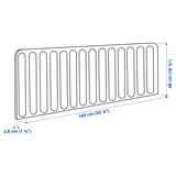EILIF Screen for desk, grey, 140x48 cm