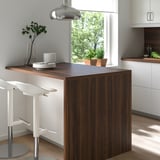 EKBACKEN Custom made worktop, brown walnut effect/laminate, 45.1-63.5x2.8 cm