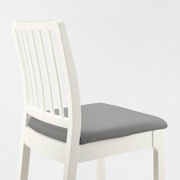 EKEDALEN Bar stool with backrest, white/Orrsta light grey, 62 cm