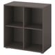 Option: EKET Cabinet combination with feet, dark grey, 70x35x72 cm