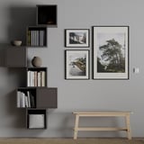 EKET Wall-mounted cabinet combination, dark grey, 80x35x210 cm