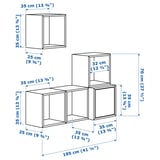 EKET Wall-mounted cabinet combination, white, 105x35x120 cm