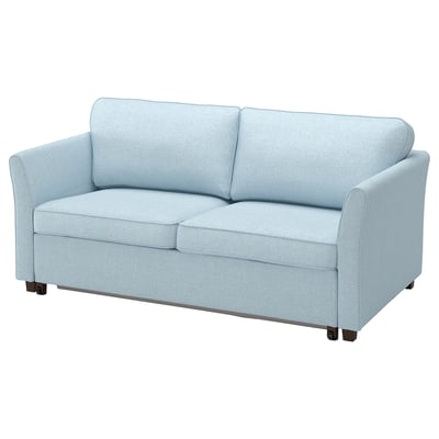 EKHOLMA 2-seat sofa-bed, Kilanda pale blue