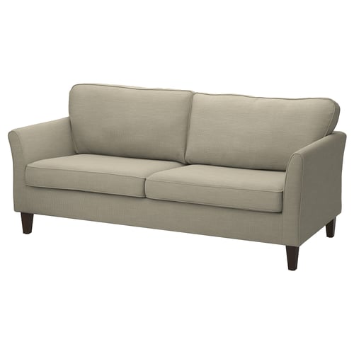 Grey ikea EKHOLMA sofa with sleek arms.