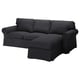 EKTORP 3-seat sofa, with chaise longue/Hillared anthracite