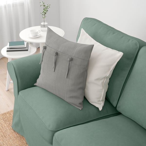 EKTORP 3-seat sofa, with chaise longue/Tallmyra light green