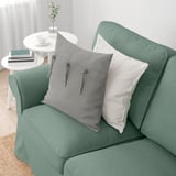 EKTORP 3-seat sofa, with chaise longue/Tallmyra light green