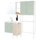 Option: ENHET Laundry, white/pale grey-green, 180x43x204 cm