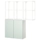 Option: ENHET Storage combination, white/pale grey-green, 120x32x150 cm