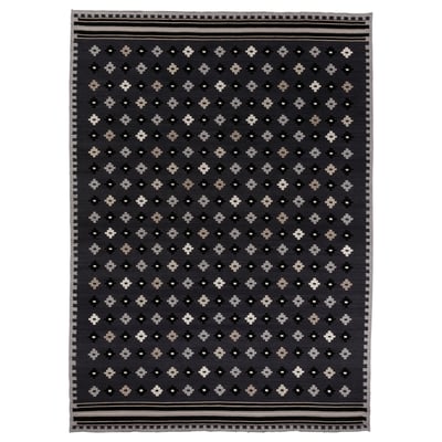EREMITGRÖEN Rug, flatwoven, dark grey, 170x240 cm